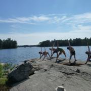 Yoga on the rocks