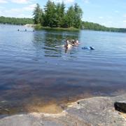 Relaxing in the water