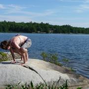 Yoga on the rocks