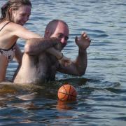 Relaxing in the water