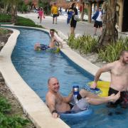 Relaxing at the resort