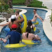 Relaxing at the resort