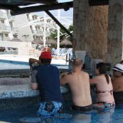 Relaxing at the resort