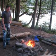 Relaxing at the campsite
