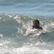 Relaxing in the water