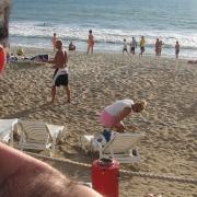 On the beach