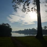 The moat around Angkor Wat