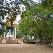 Rest area at a swimming hole near Kampot