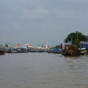 Floating market in the Mekong delta