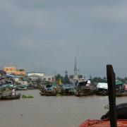 Floating market in the Mekong delta