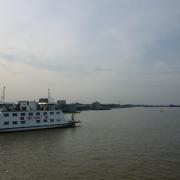 The ferries crossing part of the Mekong delta