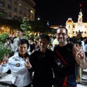 Xmas eve at city hall in Saigon