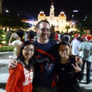 Xmas eve at city hall in Saigon