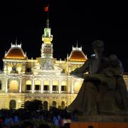 Xmas eve at city hall in Saigon