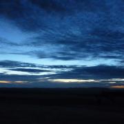 Sunrise at sand dunes near Mui Ne