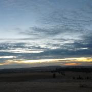 Sunrise at sand dunes near Mui Ne