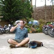 Leaving the waterfall near Da Lat