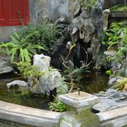 Next to a temple in Hanoi