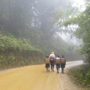 Melanie and villagers around Sapa