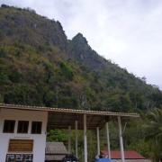 Bus station further down the river (Nong Khiaw)