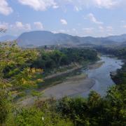 Climbing mount Phousi