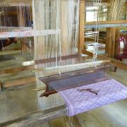 Weaving at the silk farm