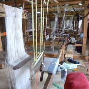 Weaving at the silk farm