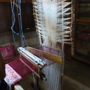 Weaving at the silk farm