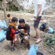 Some rock climbers