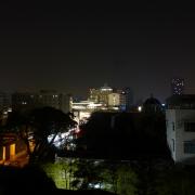 Hostel rooftop patio